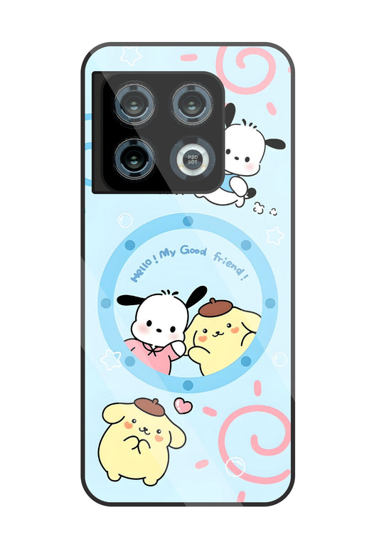 Sanrio Friends Glass Case For OnePlus 10 Pro