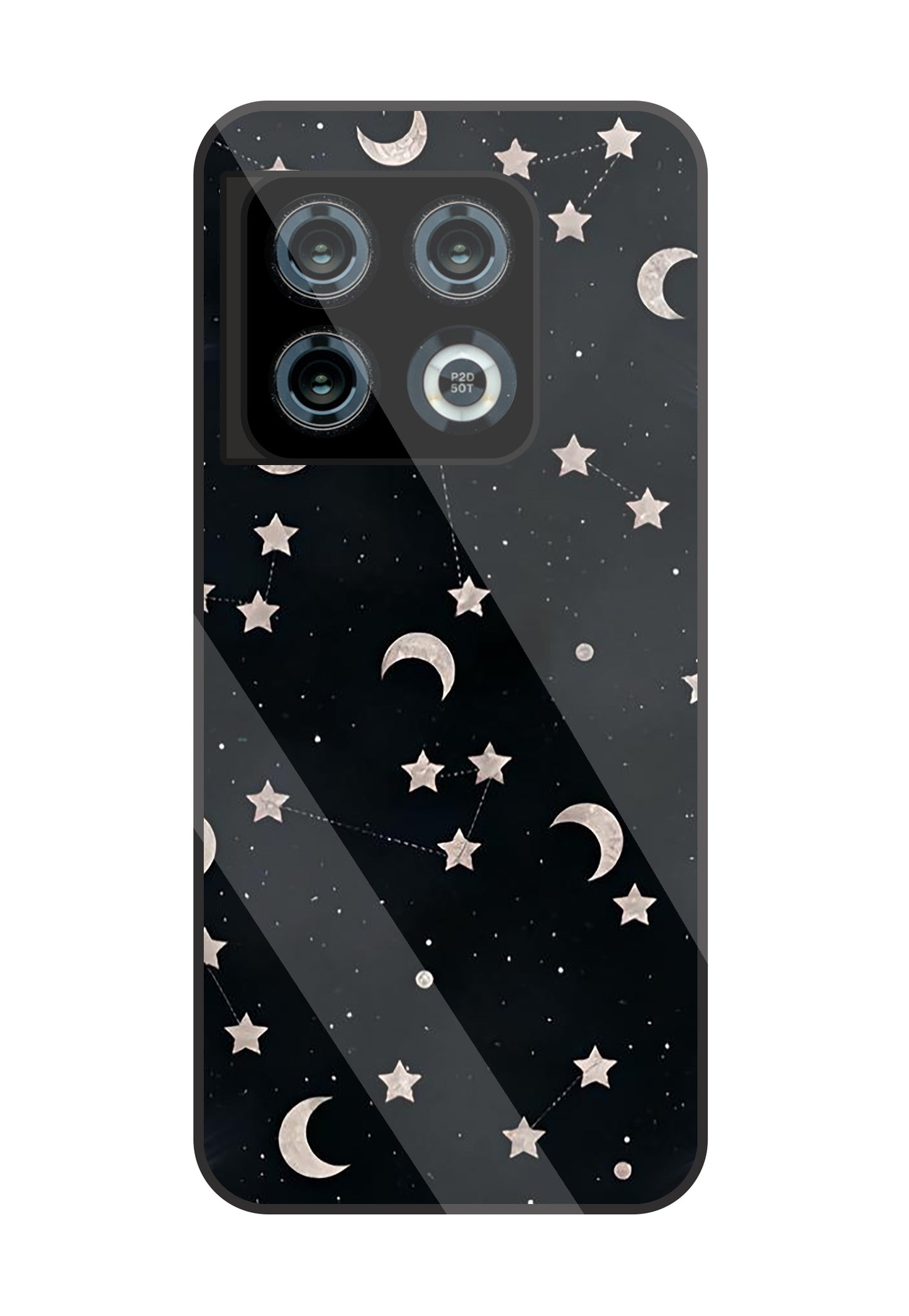 Star And Hulf Moon Space Glass Case For OnePlus 10 Pro