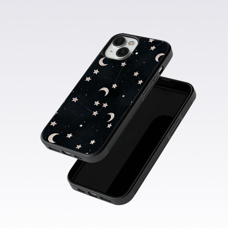 Star And Hulf Moon Space Glass Case For Nothing Phone 2A