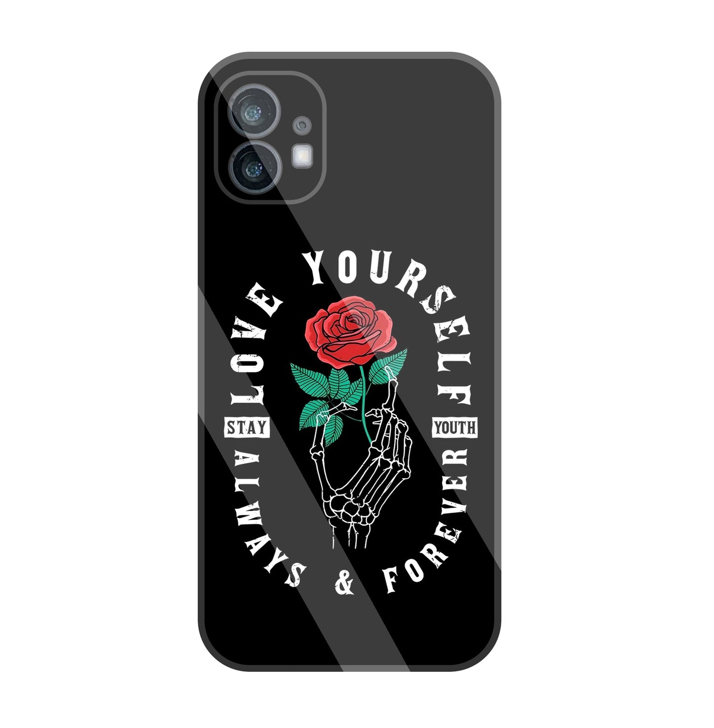 Stay Youth Love Glass Case For Nothing Phone 1