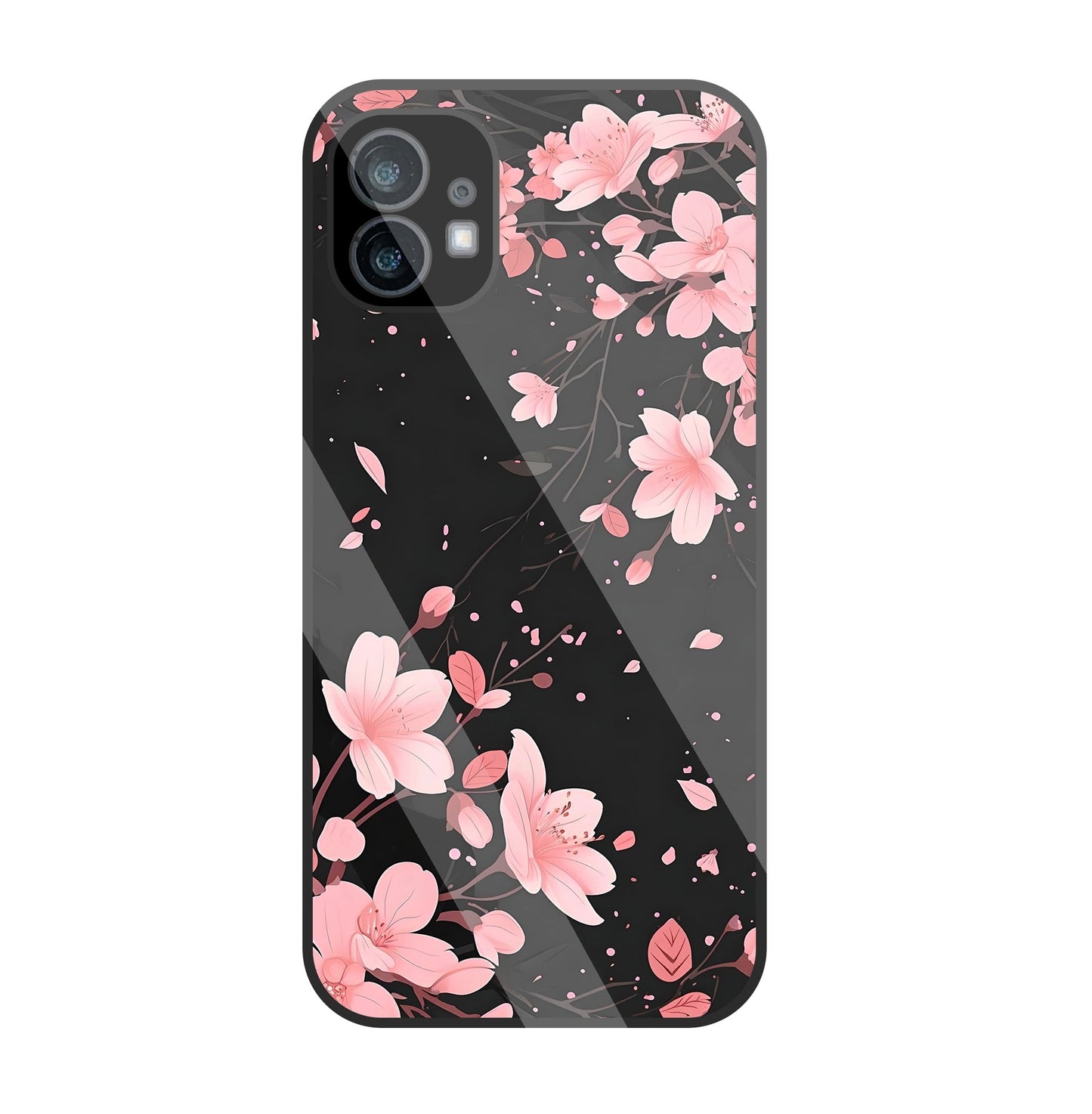 Summer Flowers Glass Case For Nothing Phone 1