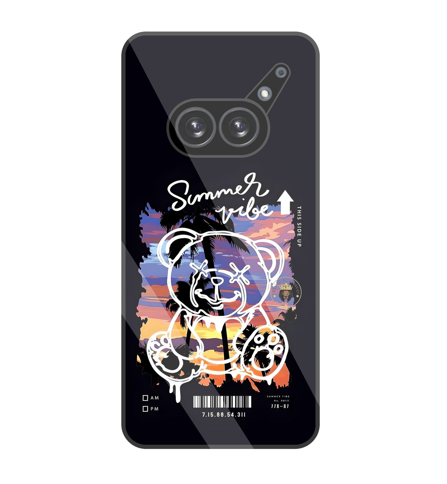 Summer Vibe Bear Glass Case For Nothing Phone 2A