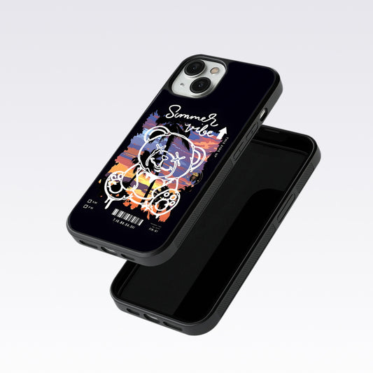 Summer Vibe Bear Glass Case For Oneplus 12R