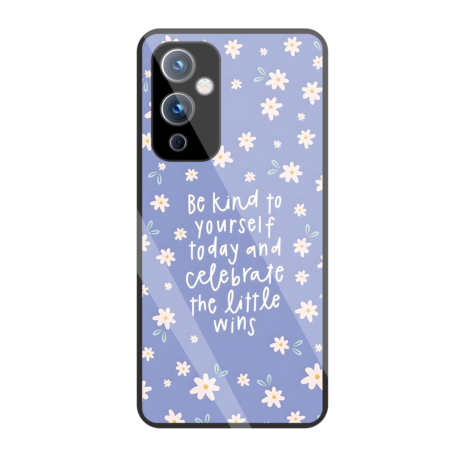The Little Wine Flower Glass Case For Oneplus 9