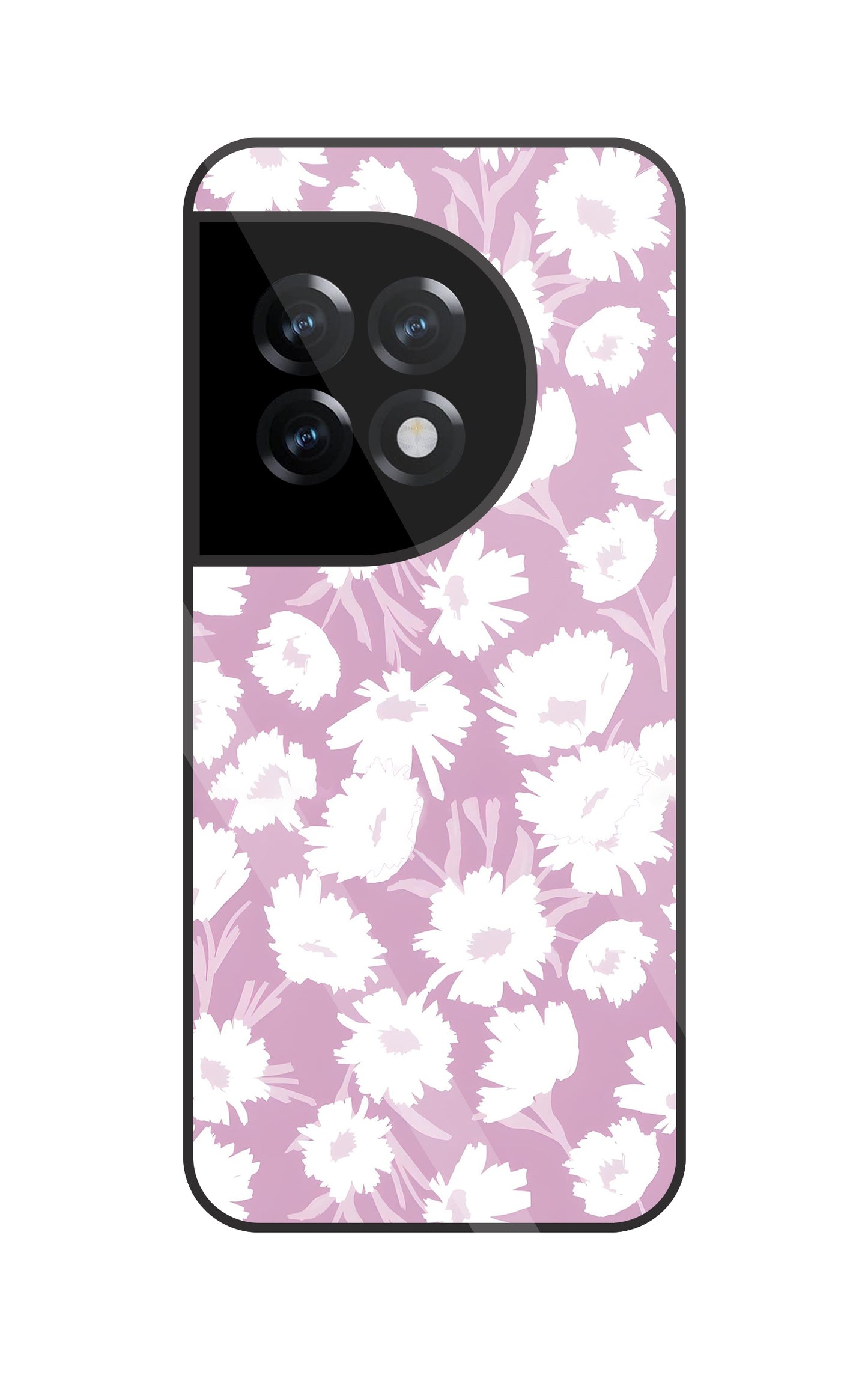White Sunflower Glass Case For OnePlus 11R