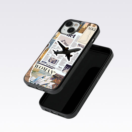 Woman Aeroplane Glass Case For OnePlus 12R