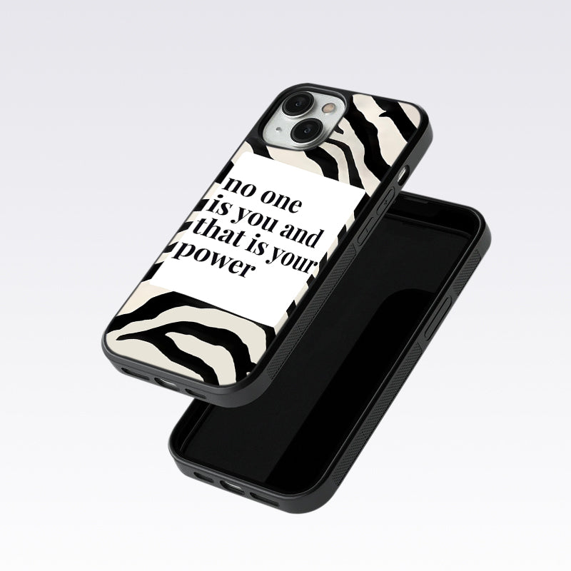 Zebra Pattern With Quote Glass Case For OnePlus 11R