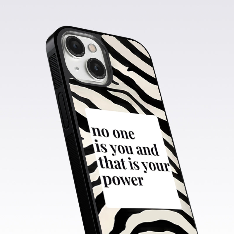 Zebra Pattern With Quote Glass Case For OnePlus 11R