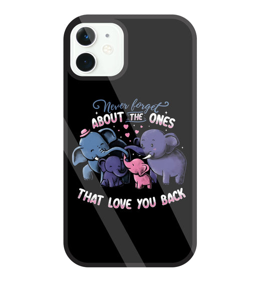 Elephant Family Glass Case For Apple iPhone 11