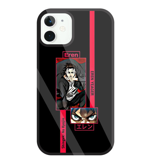 Eren Anime Glass Case For Apple iPhone 11