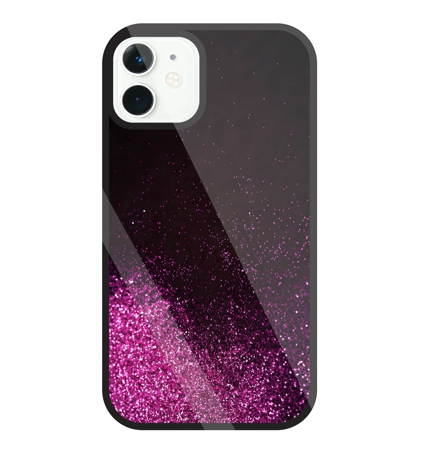 Pink Glitters Glass Case For Apple iPhone 11