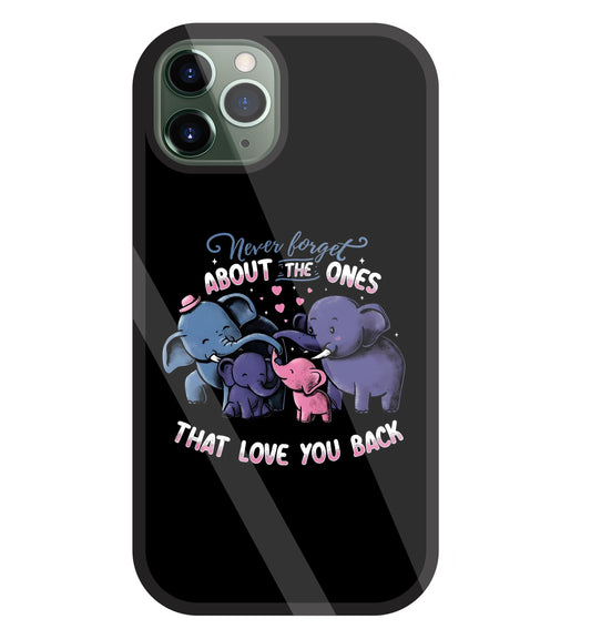 Elephant Family Glass Case For Apple iPhone 11 Pro