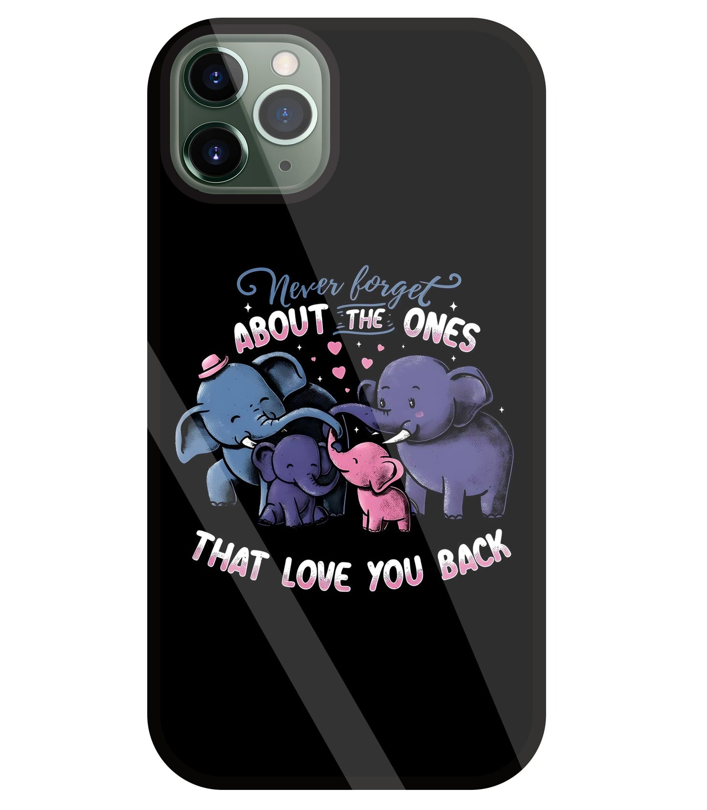 Elephant Family Glass Case For Apple iPhone 11 Pro Max