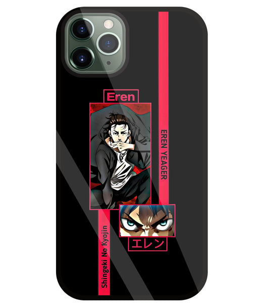 Eren Anime Glass Case For Apple iPhone 11 Pro Max