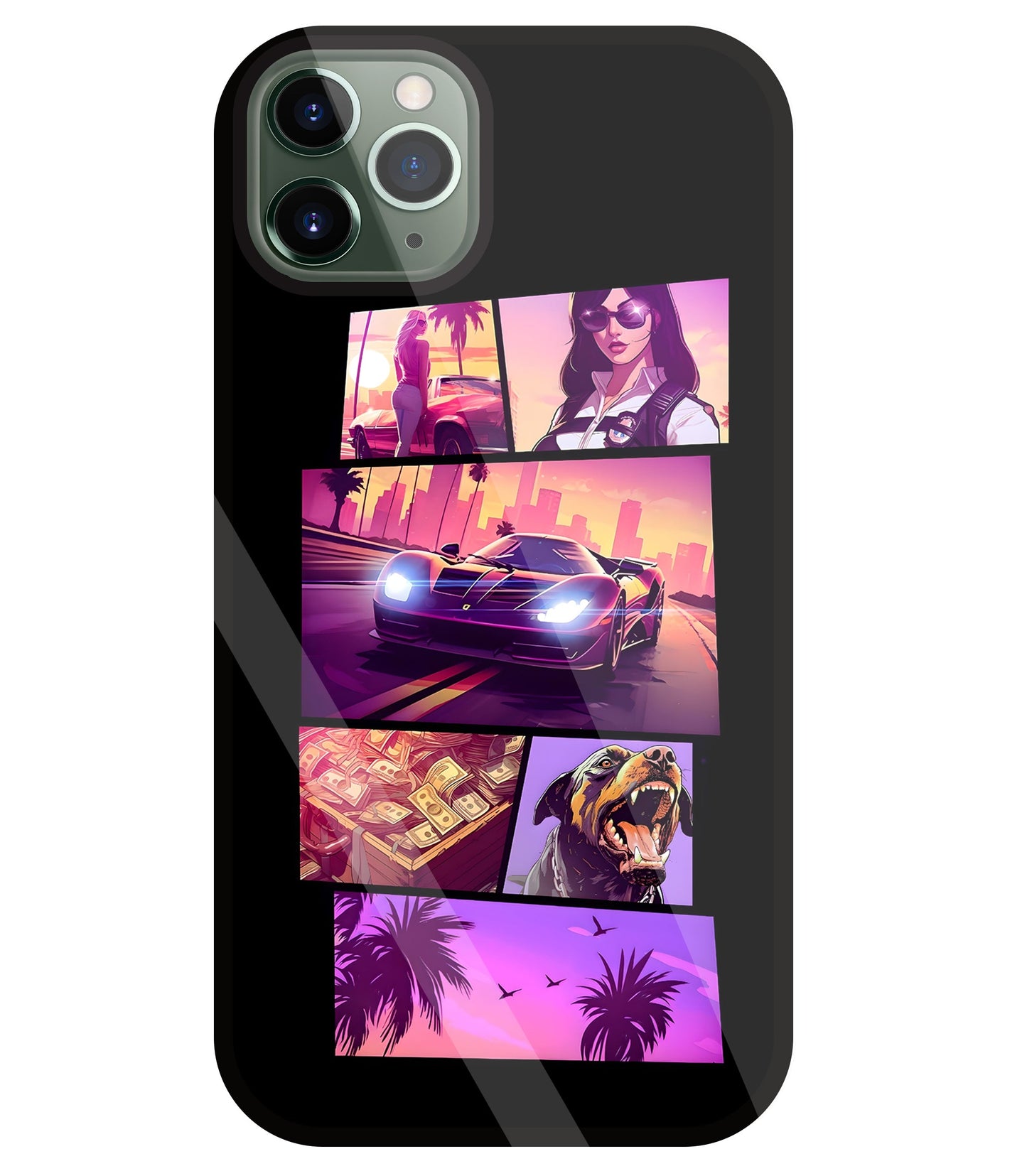 GTA 6 Glass Case For Apple iPhone 11 Pro Max
