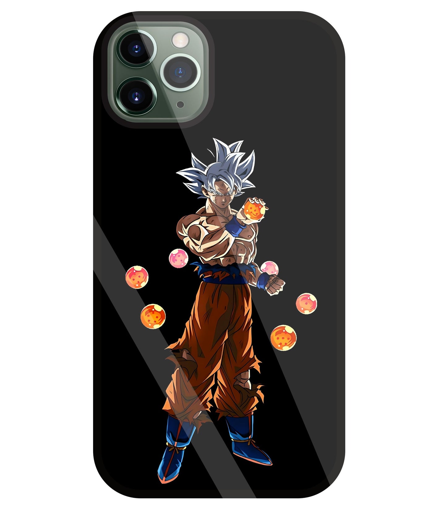 Goku With Dragon Balls Glass Case For Apple iPhone 11 Pro Max