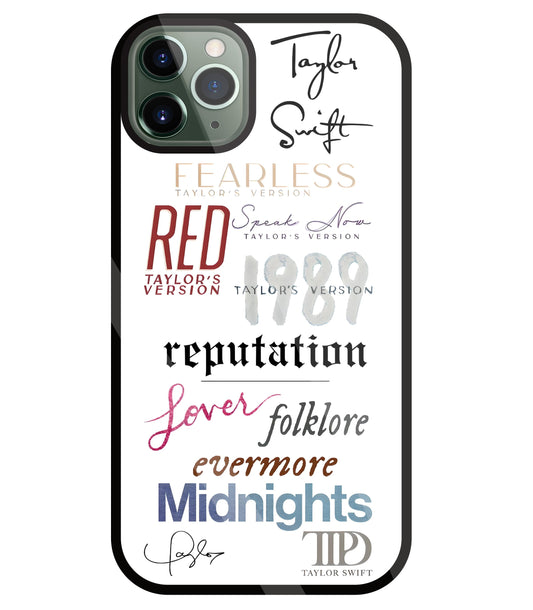 Red Taylor's Version Glass Case For Apple iPhone 11 Pro Max