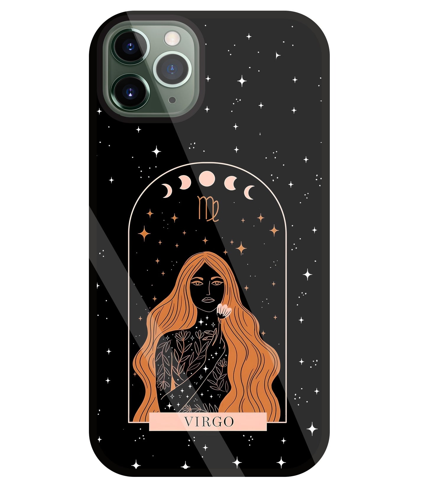 Virgo Black Glass Case For Apple iPhone 11 Pro Max
