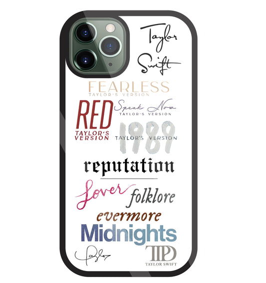 Red Taylor's Version Glass Case For Apple iPhone 11 Pro