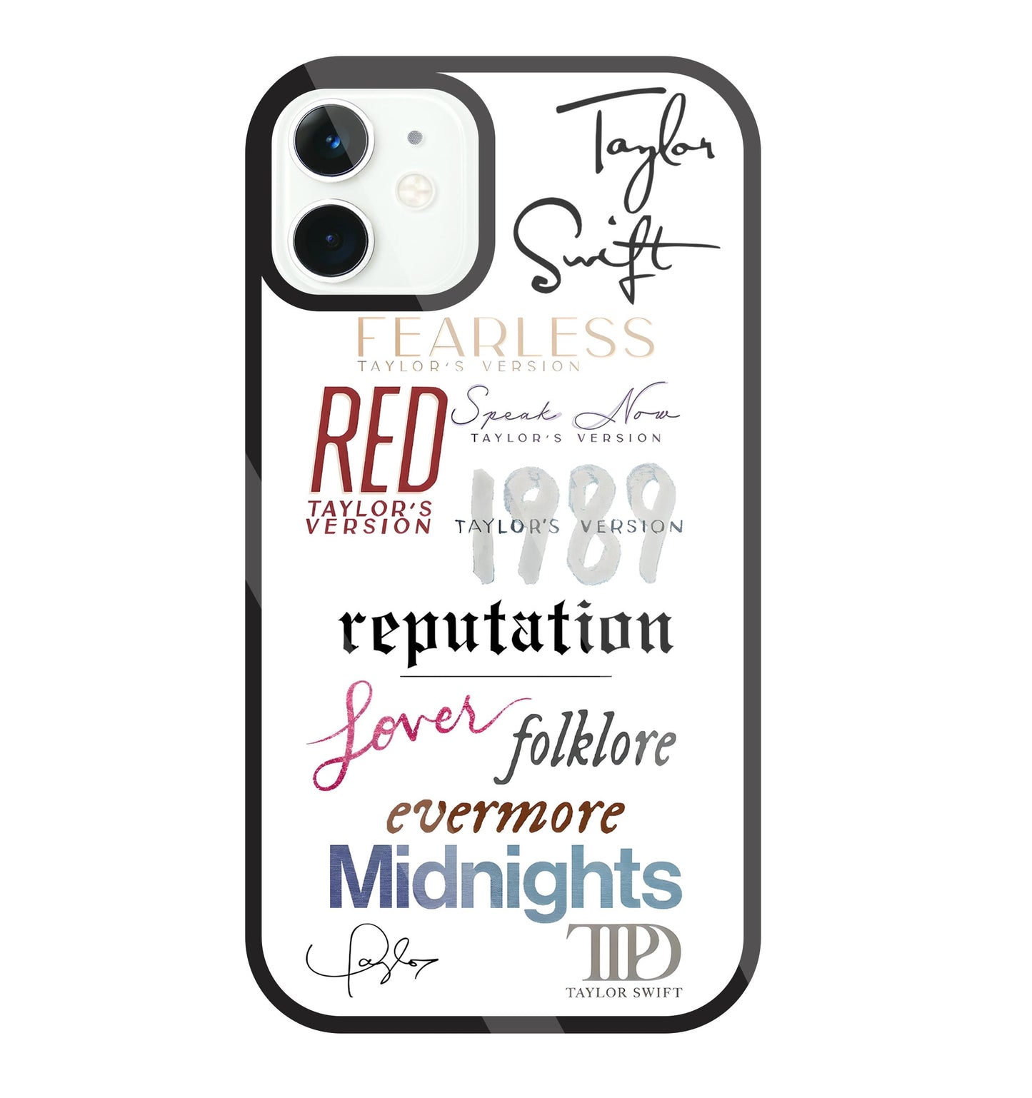 Red Taylor's Version Glass Case For Apple iPhone 11