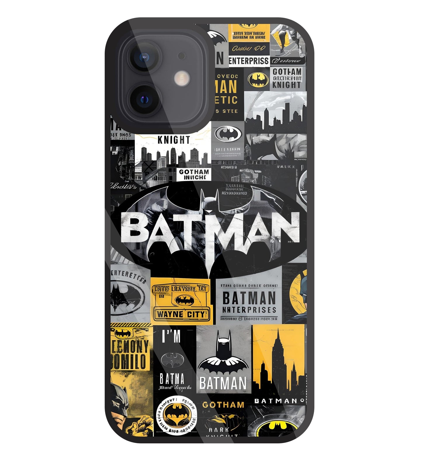 Batman Mashup Glass Case For Apple iPhone 12