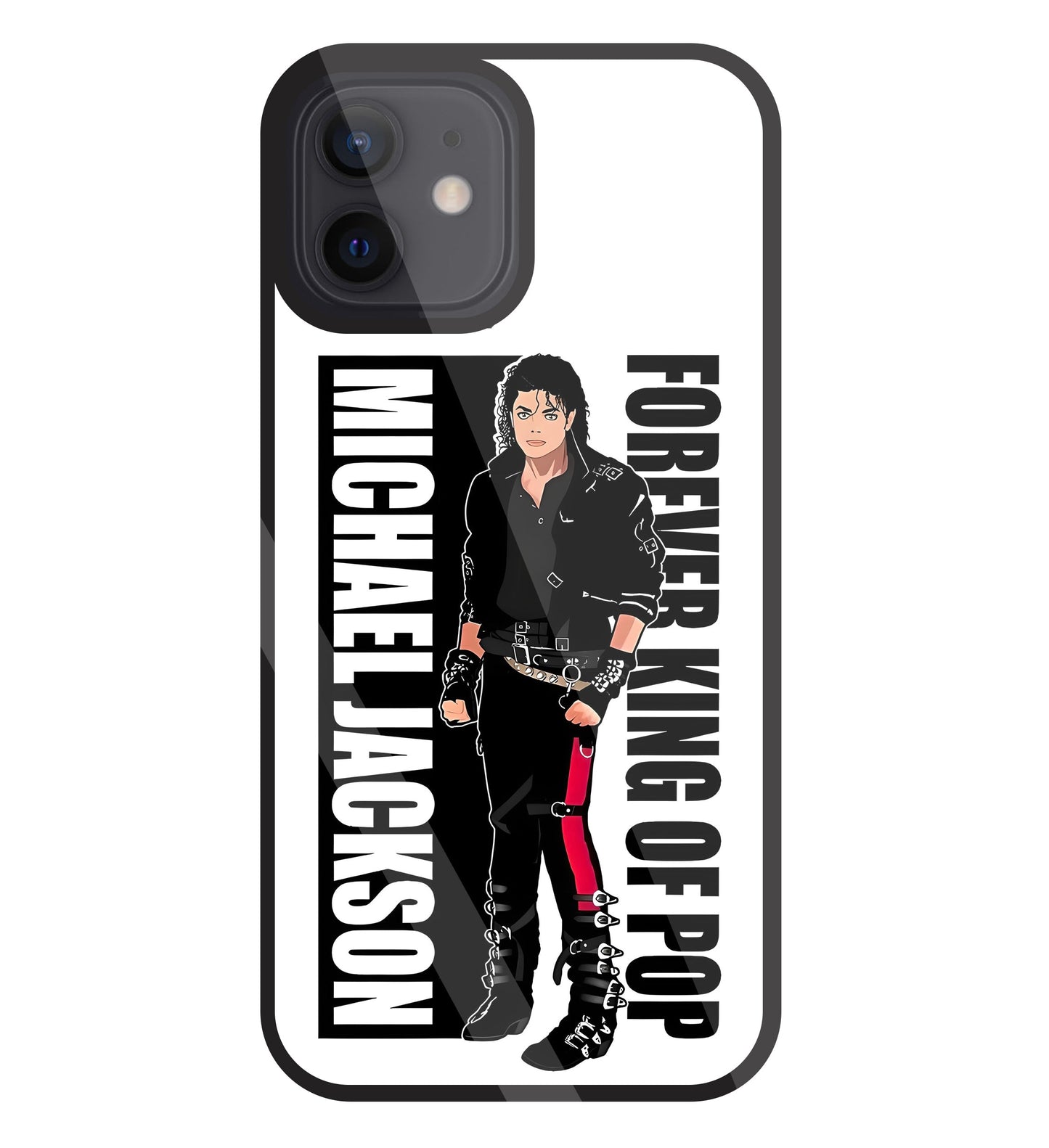 Michael Jackson King Of Pop Glass Case For Apple iPhone 12