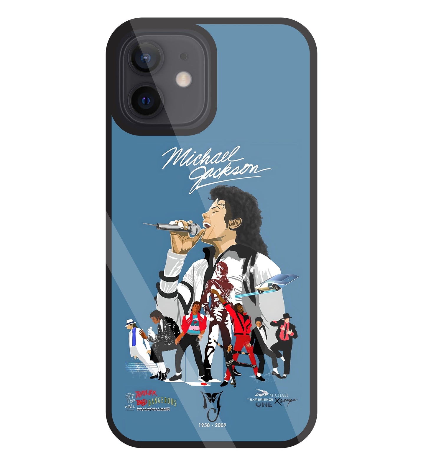 Michael Jackson Mashup Glass Case For Apple iPhone 12