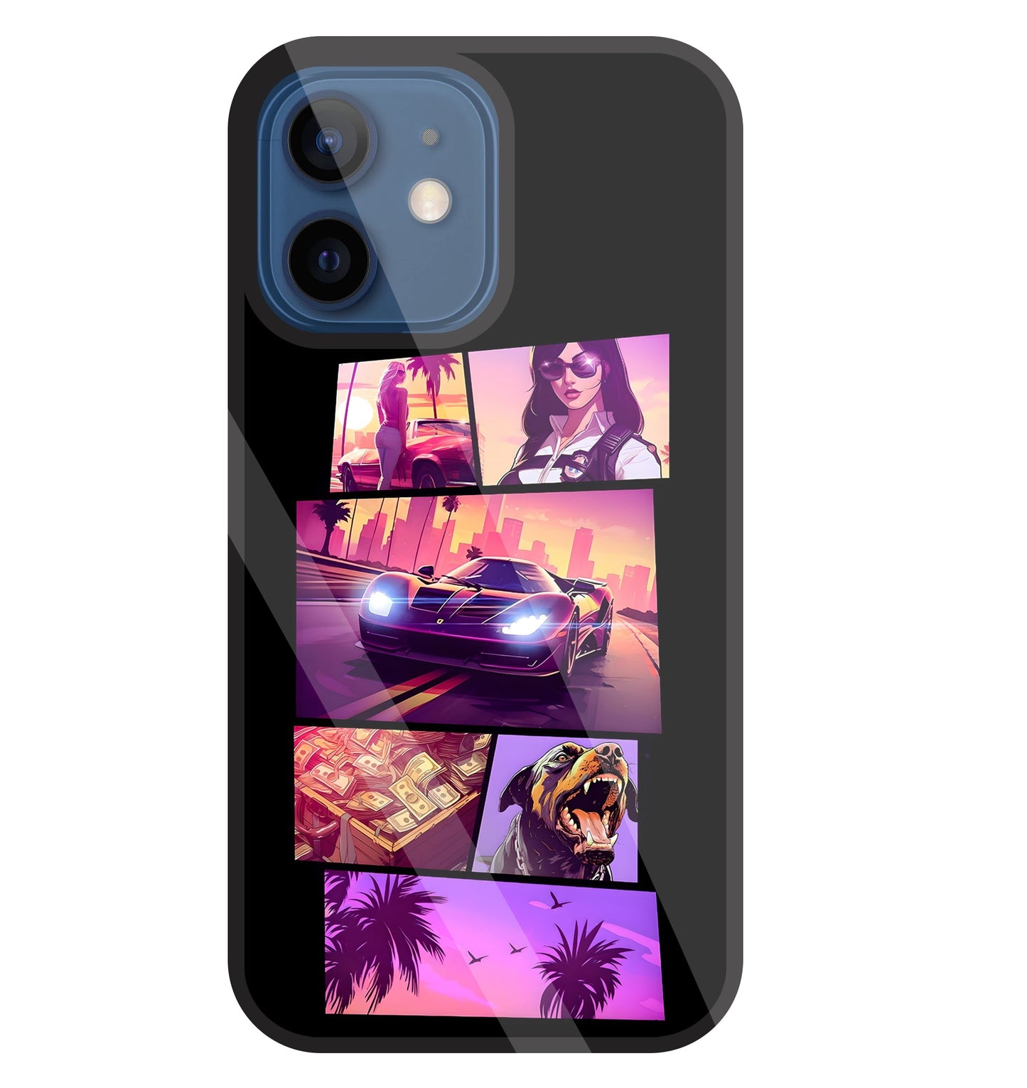 GTA 6 Glass Case For Apple iPhone 12 Mini