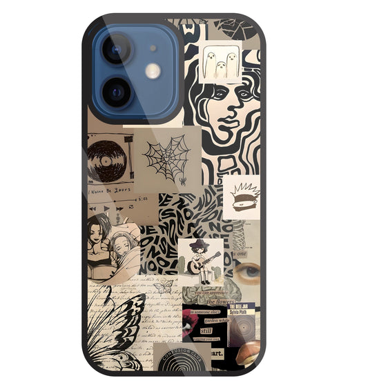 Romantic Lover Glass Case For Apple iPhone 12 Mini