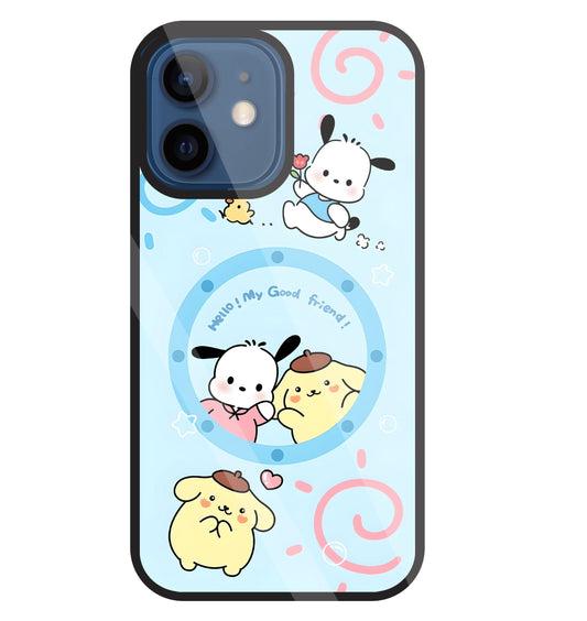 Sanrio Friends Glass Case For Apple iPhone 12 Mini