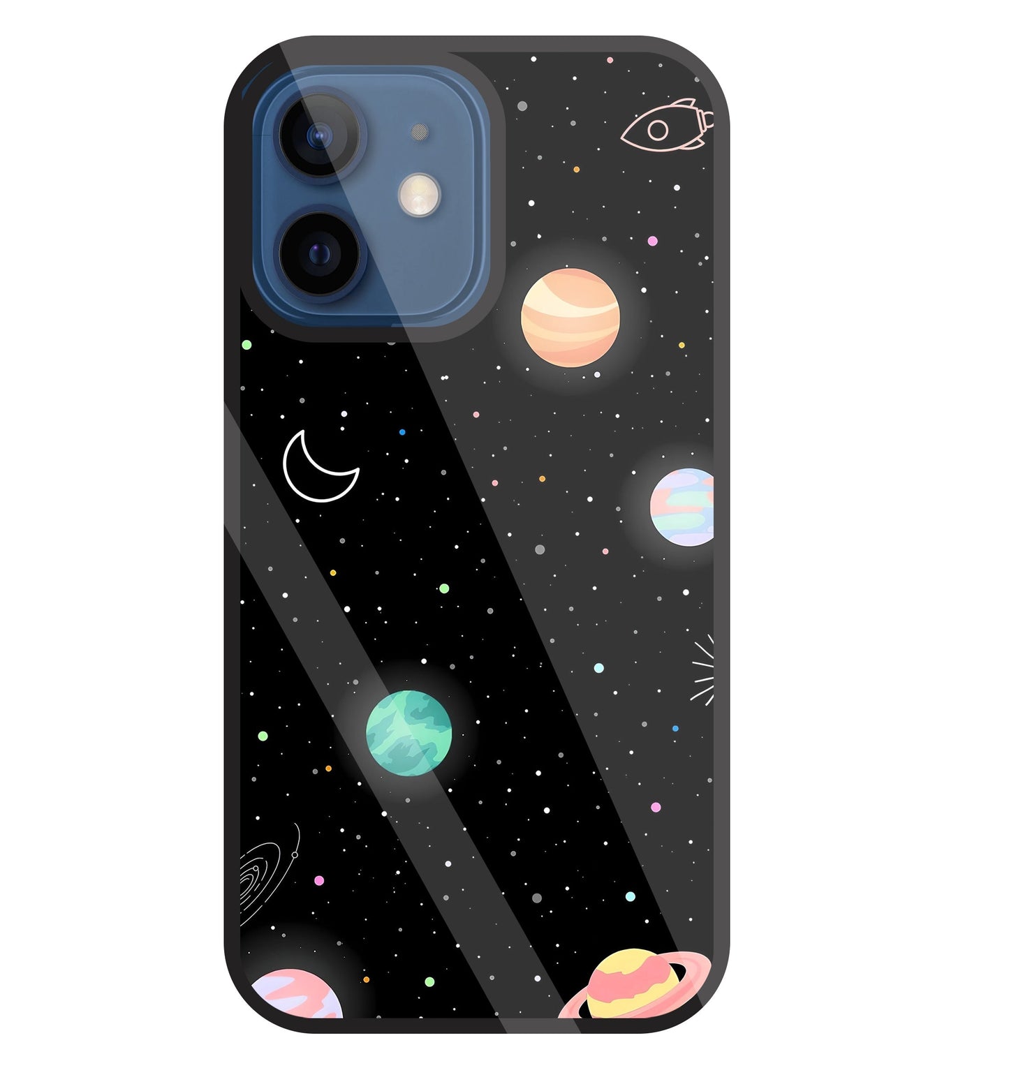 Space Galaxy Glass Case For Apple iPhone 12 Mini