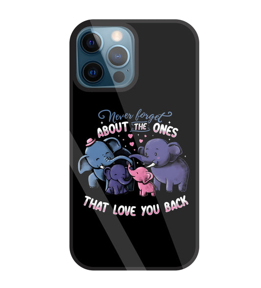 Elephant Family Glass Case For Apple iPhone 12 Pro