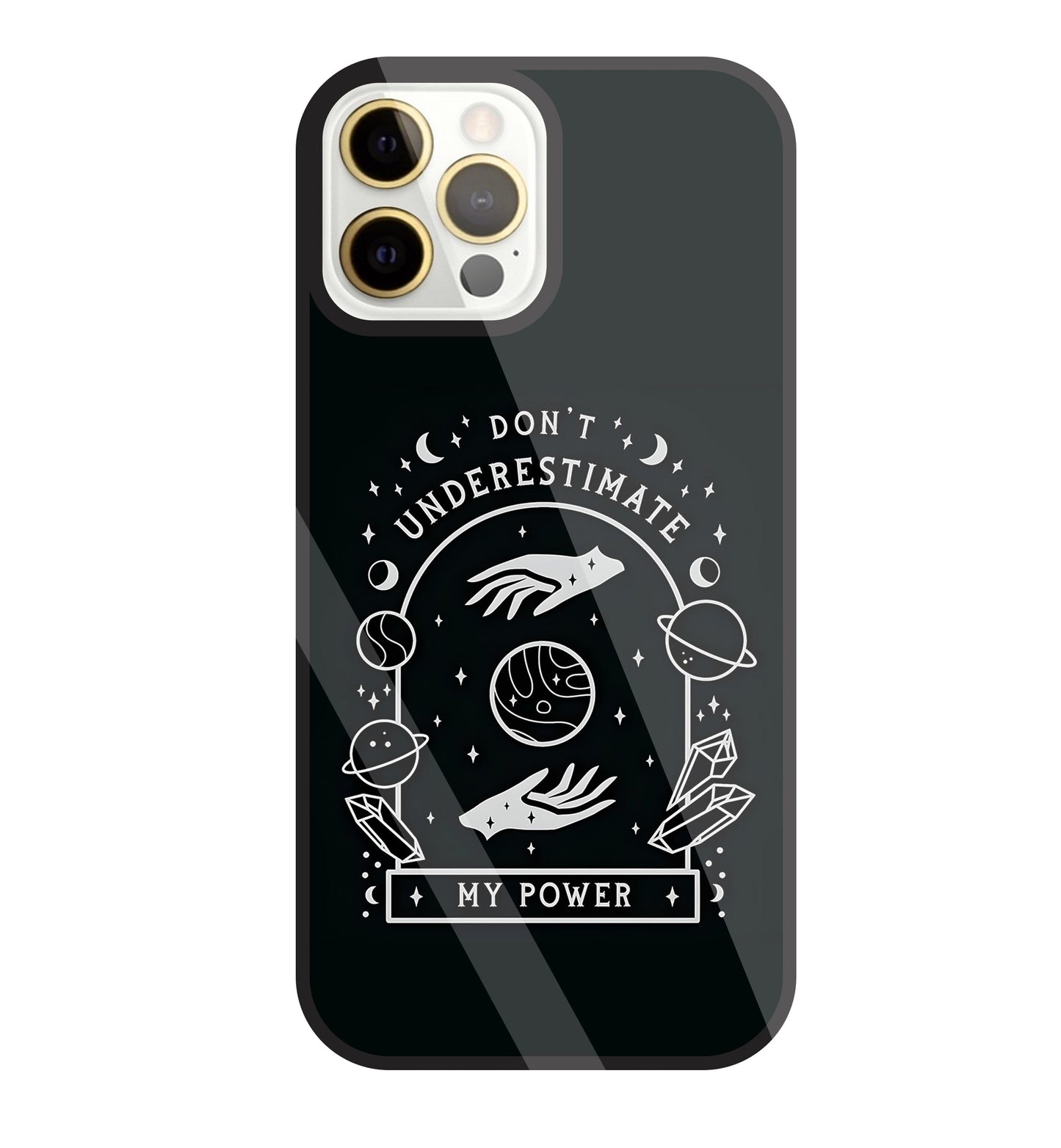 Don't Underestimate My Power Glass Case For Apple iPhone 12 Pro Max
