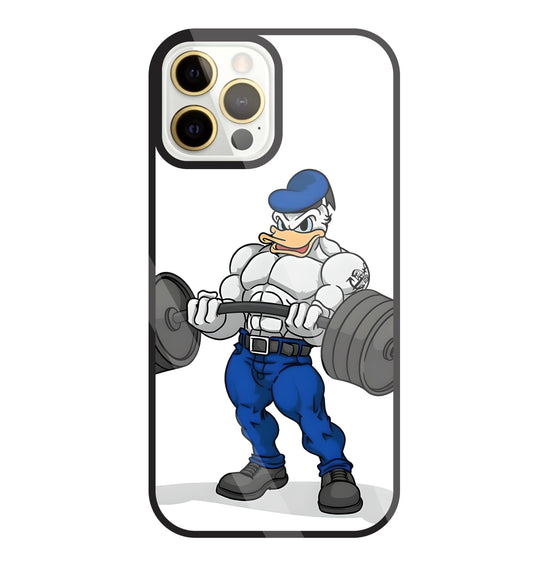 Donald Duck With Gym Glass Case For Apple iPhone 12 Pro Max