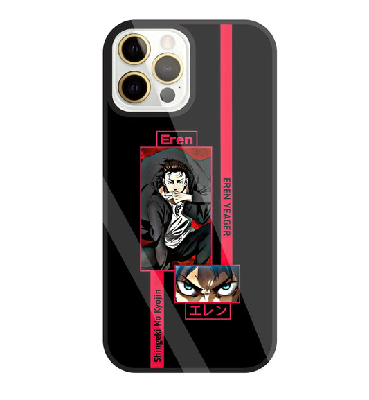 Eren Anime Glass Case For Apple iPhone 12 Pro Max