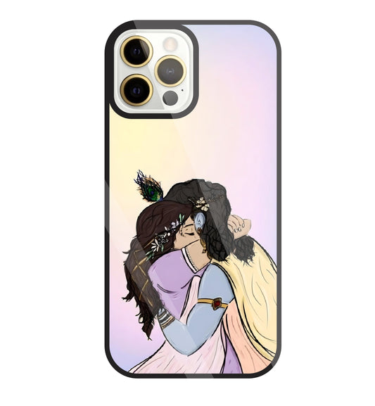 Radhe Krishna hugs Glass Case For Apple iPhone 12 Pro Max