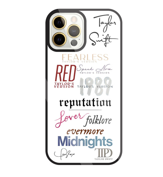 Red Taylor's Version Glass Case For Apple iPhone 12 Pro Max