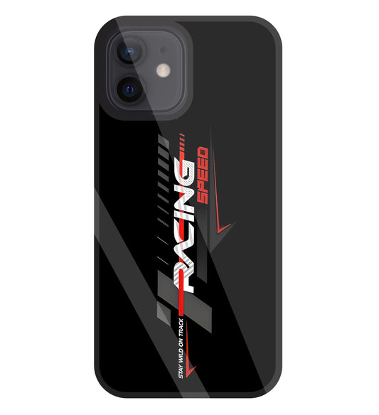 Racing Speed Glass Case For Apple iPhone 12