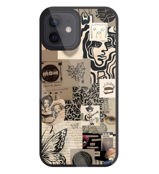 Romantic Lover Glass Case For Apple iPhone 12