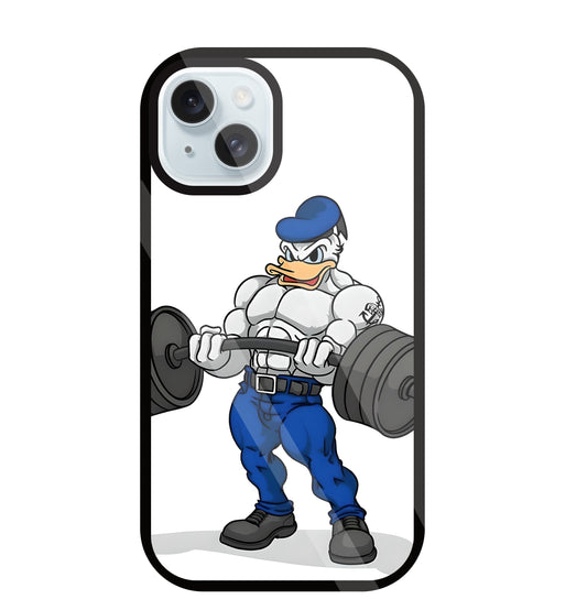 Donald Duck With Gym Glass Case For Apple iPhone 13