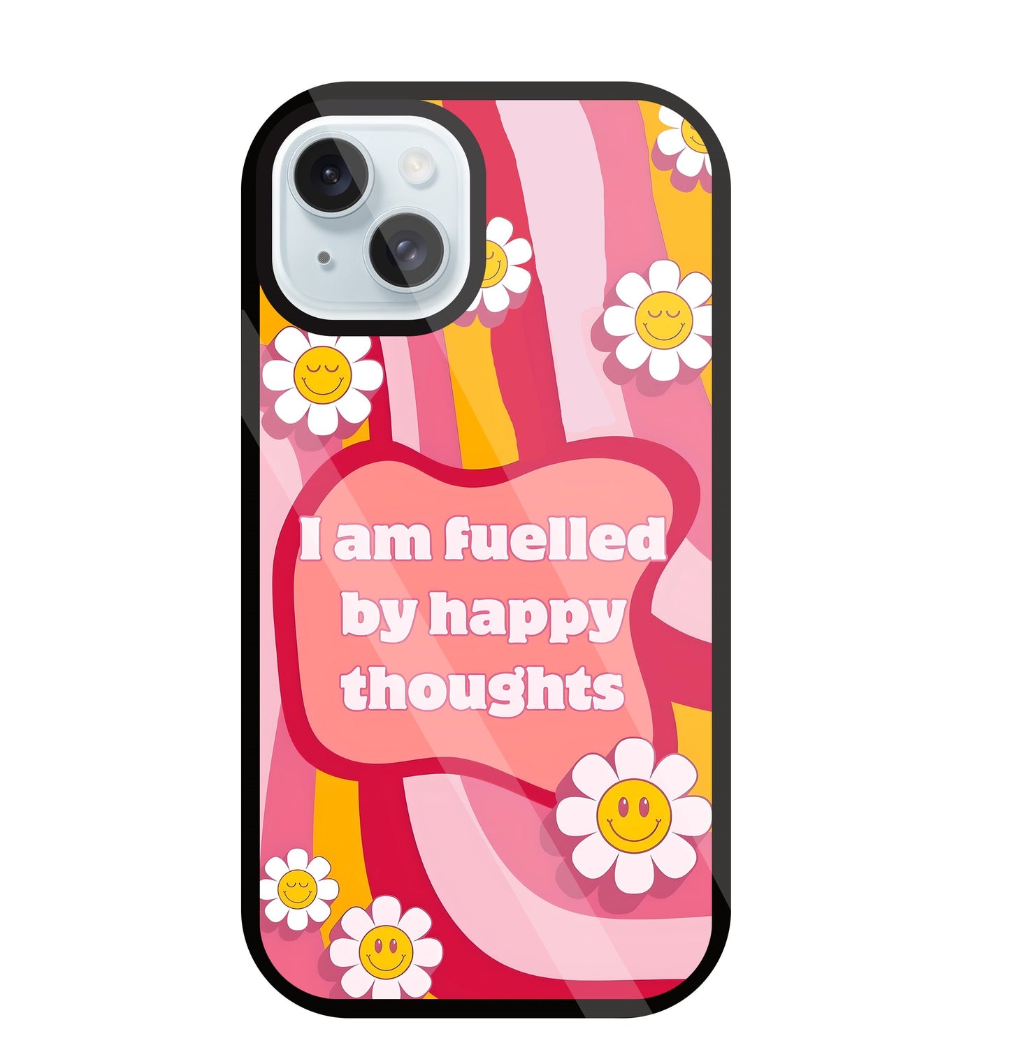 Happy Thoughts Glass Case For Apple iPhone 13