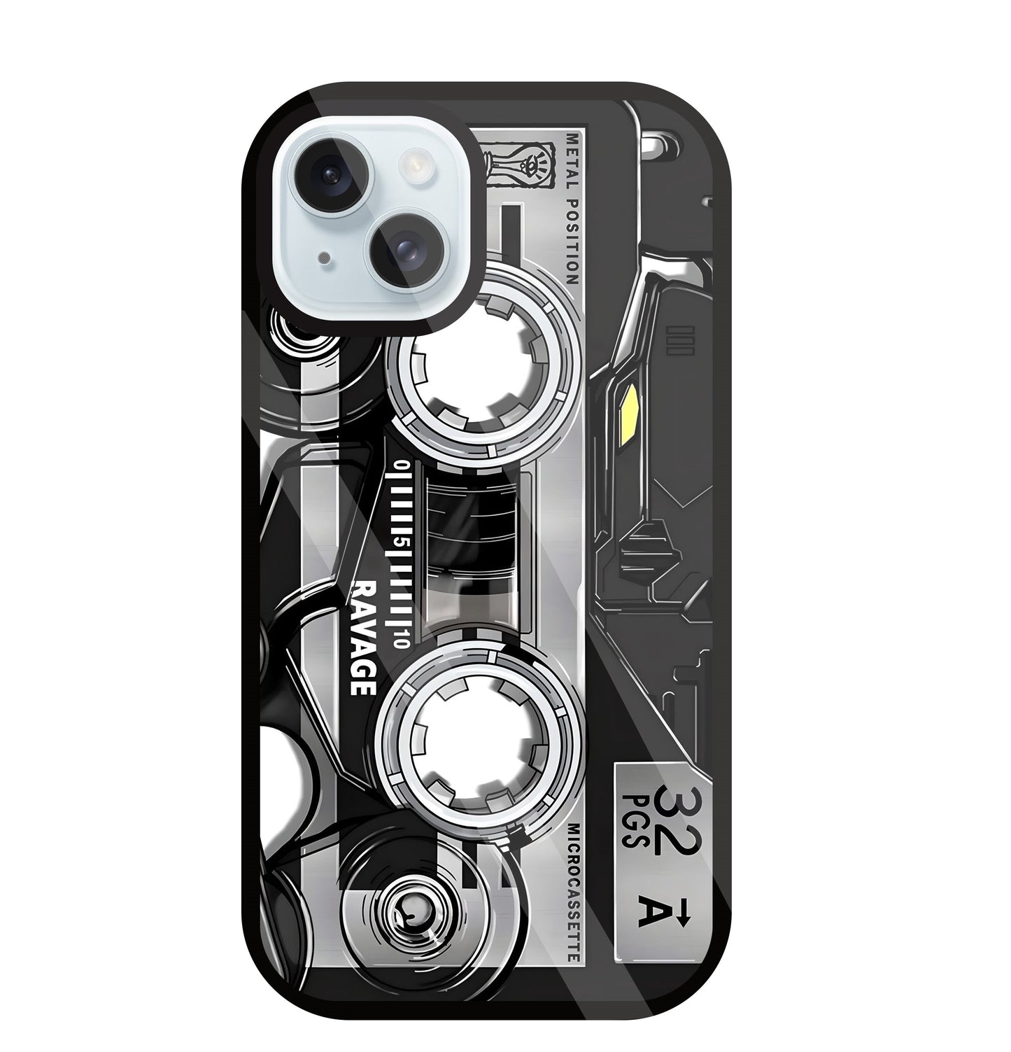 Microcassette Glass Case For Apple iPhone 13
