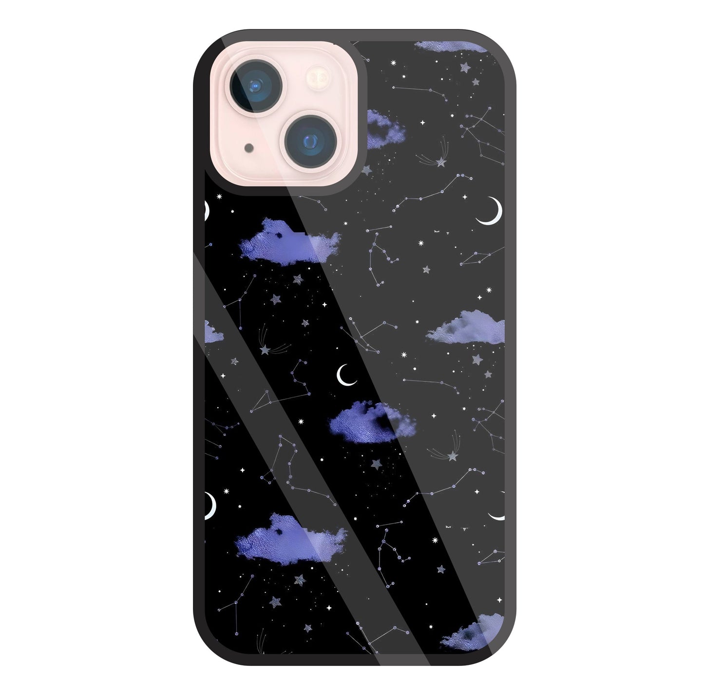 Night Sky Constellations and Stars Glass Case For Apple iPhone 13 Mini