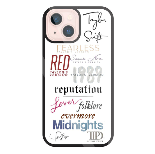 Red Taylor's Version Glass Case For Apple iPhone 13 Mini