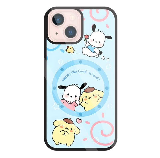 Sanrio Friends Glass Case For Apple iPhone 13 Mini