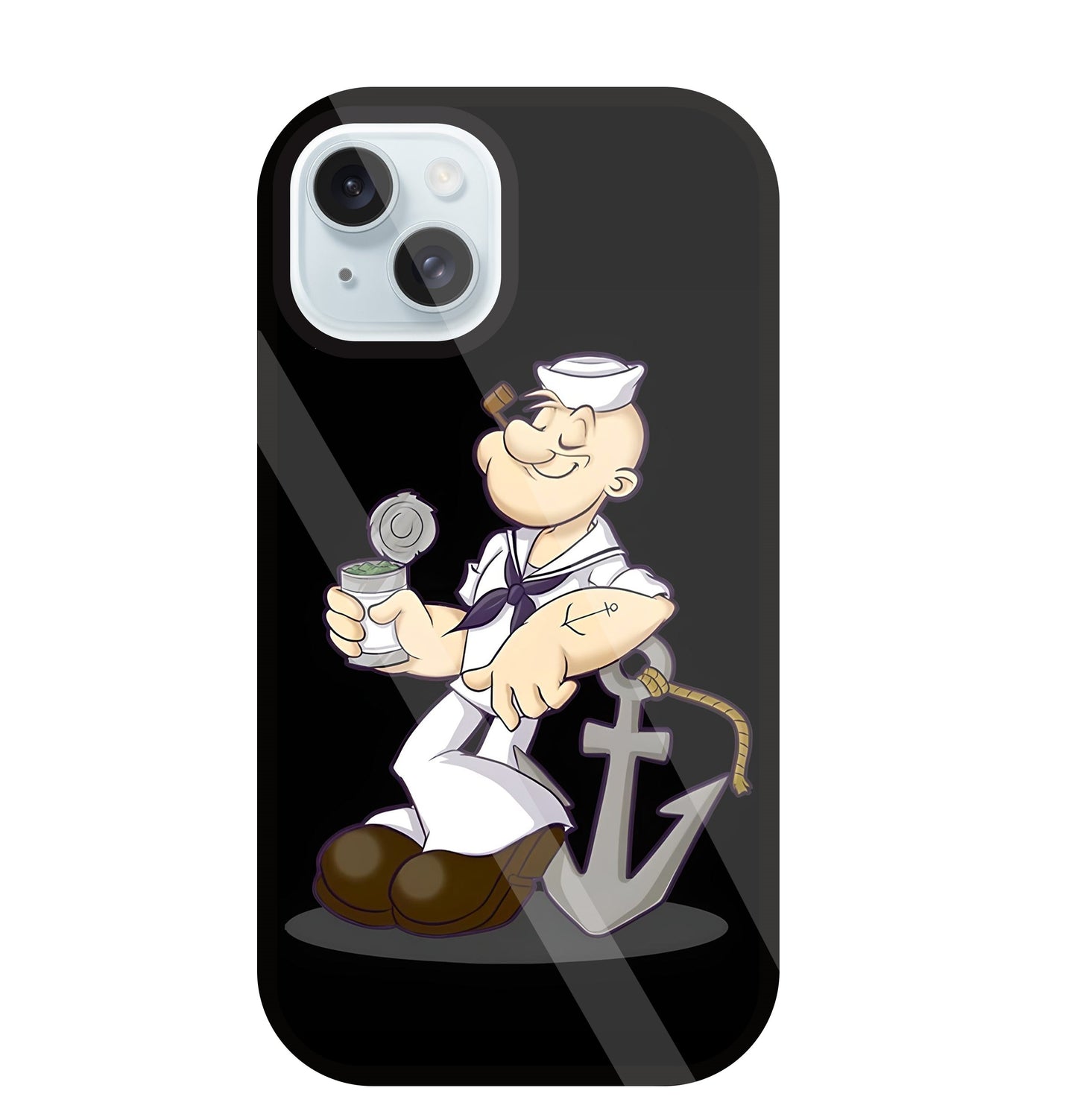 Popeye The Sailor Glass Case For Apple iPhone 13