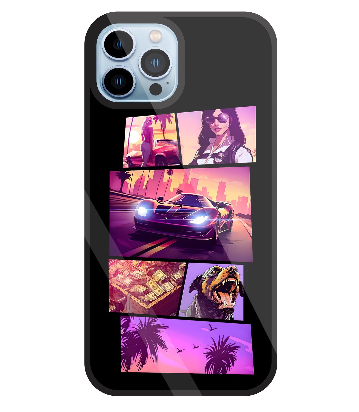 GTA 6 Glass Case For Apple iPhone 13 Pro
