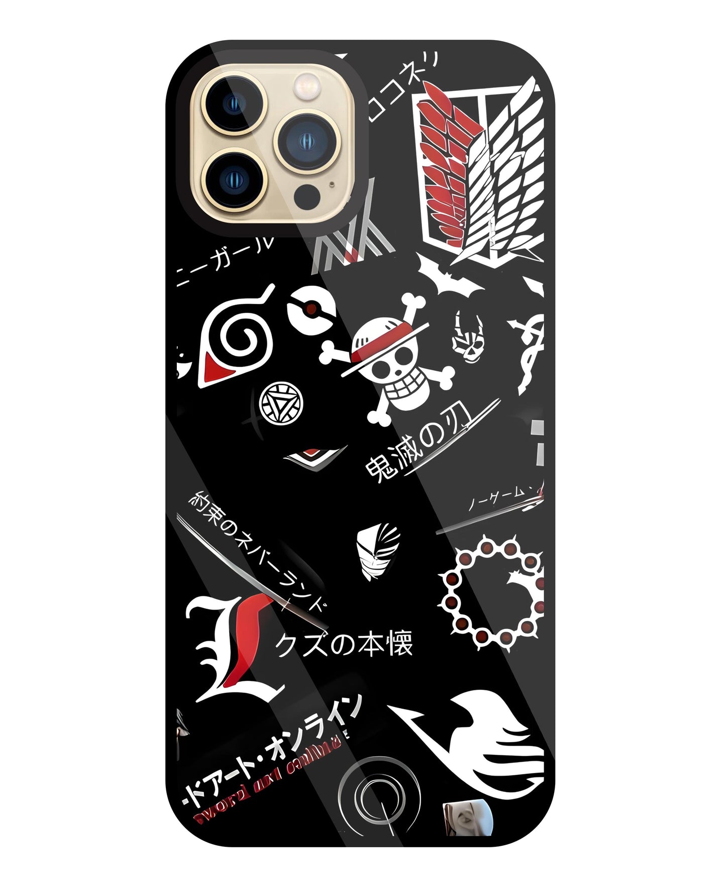 Anime Mashup Glass Case For Apple iPhone 13 Pro Max