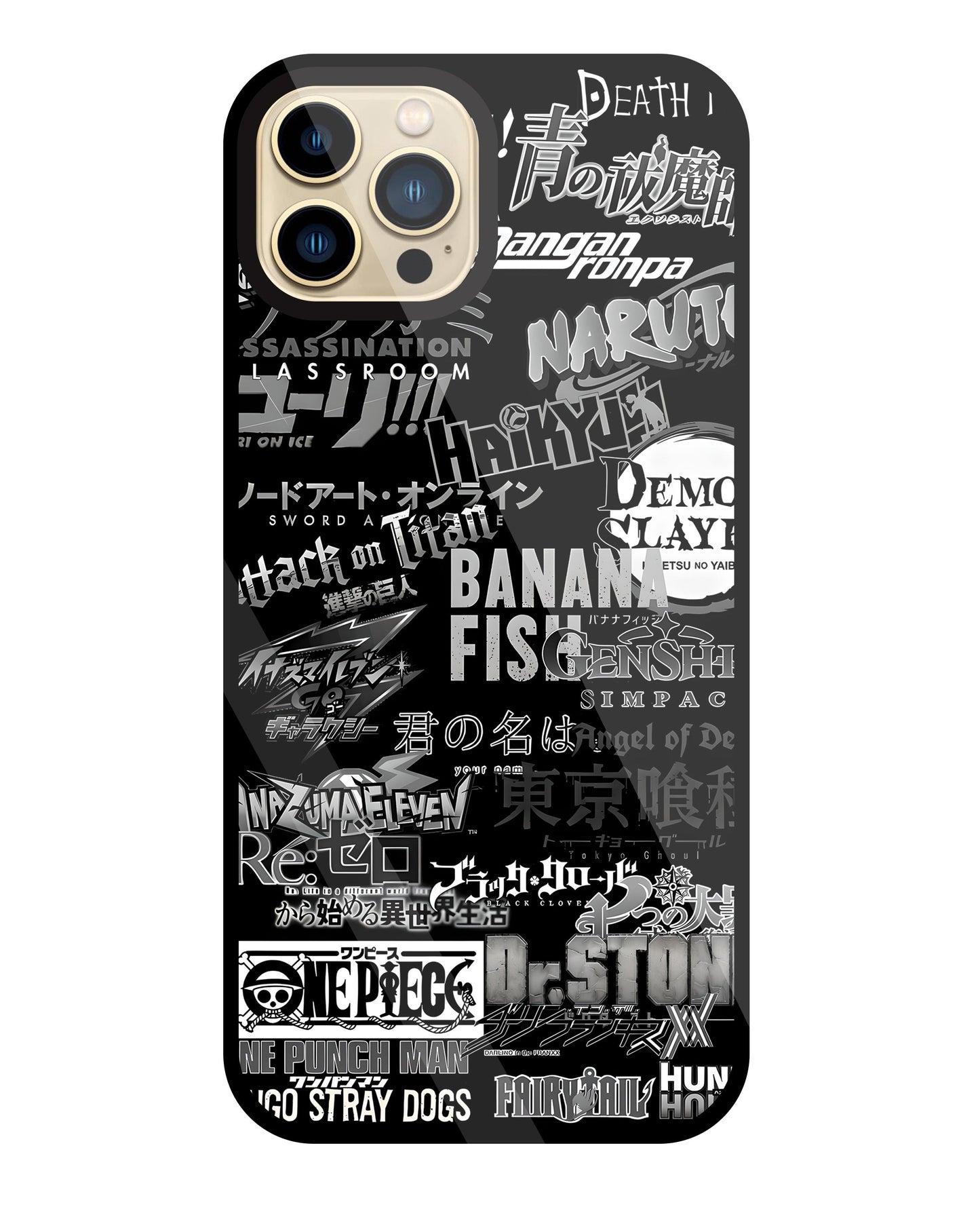 Anime Symbol Glass Case For Apple iPhone 13 Pro Max