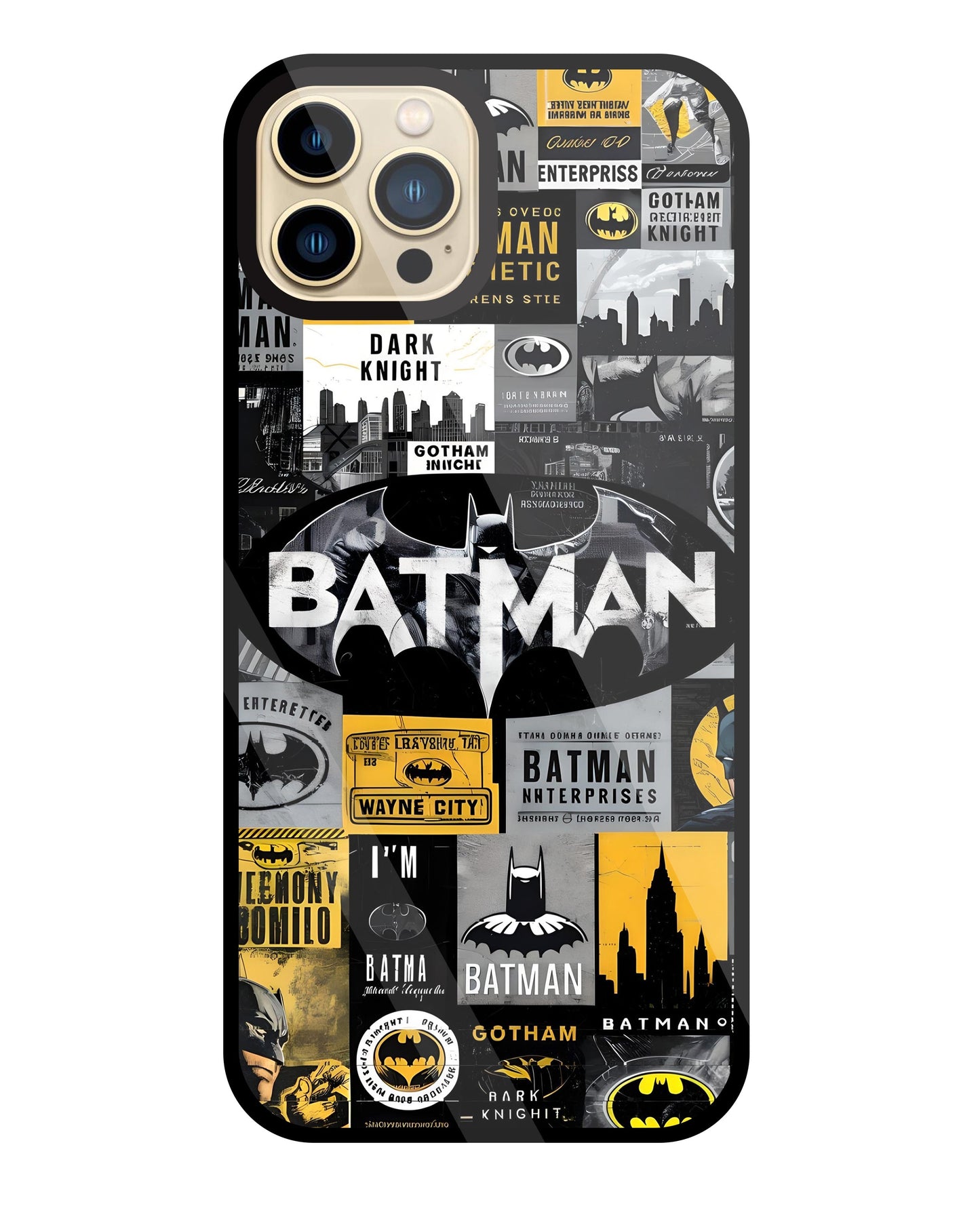 Batman Mashup Glass Case For Apple iPhone 13 Pro Max